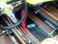Hondo steering wheel  pedals and floor with fifty dollar bill inlaid.jpg